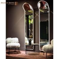 Fauteuil lounge moderne blanc capitonné en velours de peau de mouton, accoudoirs en tissu de laine, base en métal pour appartement, hôtel, loisirs en plein air, accent