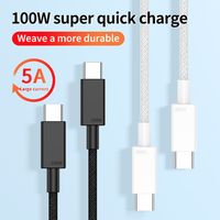 Grosir Pabrik 2M 3M kabel USB 2.0 C kabel PD 100WType C kabel Data pengisian cepat Usb untuk iphone ke Android