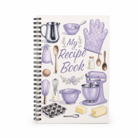 Carnet de recettes personnalisé A5 à spirale, livre de cuisine, journal, planificateur de recettes, journal de cuisson, impression