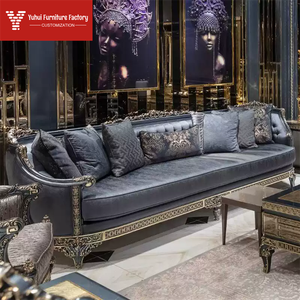 Meubles de salon modernes de style européen, grand canapé en tissu pour villa, meubles de maison en <span class=keywords><strong>bois</strong></span> massif - Product Image 1
