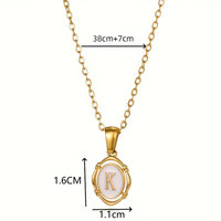 Colliers et bracelets tendance en acier inoxydable plaqué or massif 14 carats, résistants à l'eau et anti-ternissement, avec breloques A-Z pour femmes