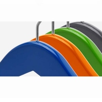 Cintres en bois bleu brillant de marque de luxe Jason Hangers avec épaules en velours – Cintres floqués