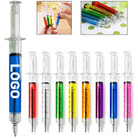 Stylo bille publicitaire personnalisé en forme de seringue pour médecins et infirmières, avec logo, en plastique, pour hôpitaux et usages médicaux