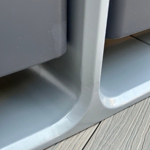 Modern <b>Dual</b> Compartment Outdoor Trash Can with Recycling <b>Bin</b> Metal Public Waste <b>Bin</b> for Parks Hotels & Commercial Use - Product Image 4