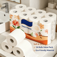 Papier toilette en gros du fabricant, en pâte de bois vierge écologique, confortable, très absorbant