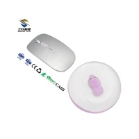 Tapis de souris en gel transparent rond Crystal Cartoon Amber Kawaii avec repose-poignet pour le jeu, la maison et le bureau