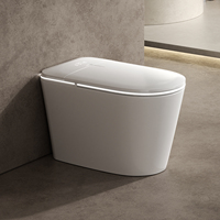 WC intelligent QiXing 905 avec réservoir d'eau, siège chauffant, fixation au sol, télécommande, chasse d'eau par siphon, buse à eau chaude instantanée