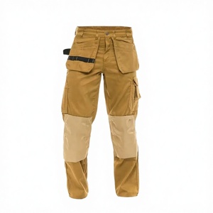 Pantalon décontracté ample à jambe droite en coton uni avec taille élastique et cordon de serrage pour homme JAC22 KZ62342 - Product Image 3