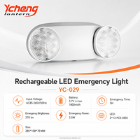 Lampe de Secours LED Rechargeable à Double Faisceau 270LM, Lampe à Double Tête Réglable avec Batterie de Secours pour Usage Commercial