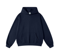 Sudadera con Capucha para Hombre, Tejido de Algodón 100% de 450 g/m², Estilo Casual, Color Liso, con Logotipo Personalizado, Ropa Urbana