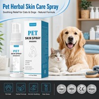Zourunan 100ml Spray pour Peau d'Animaux avec Pompe et Boîte, Séchage Rapide, Doux, Non Collant, Brume à l'Essence Végétale pour Chats et Chiens, Achat en Gros
