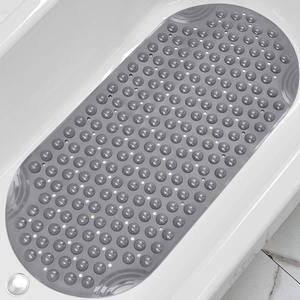 Tapis de bain carré en PVC imperméable et anti-chute avec ventouses, fabriqué à la machine, écologique, pour la maison et l'hôtellerie - Product Image 2