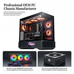 SAMA <strong>PC</strong> Case Computer Case Tempered Glass Mid Tower ATX CPU Gaming Desktop <strong>PC</strong> Cabinet Computer <strong>Chassis</strong> with LCD Screen Display - Product Image 1