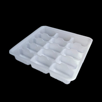 Blister en plastique personnalisé jetable pp plateau alimentaire avec séparateurs congelés à emporter boulette plateau avec couvercle
