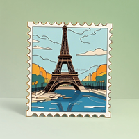 Style moderne Tour Eiffel Paris Aimant pour réfrigérateur Forme de tampon en métal personnalisable pour cadeau souvenir ou logo pour réfrigérateur