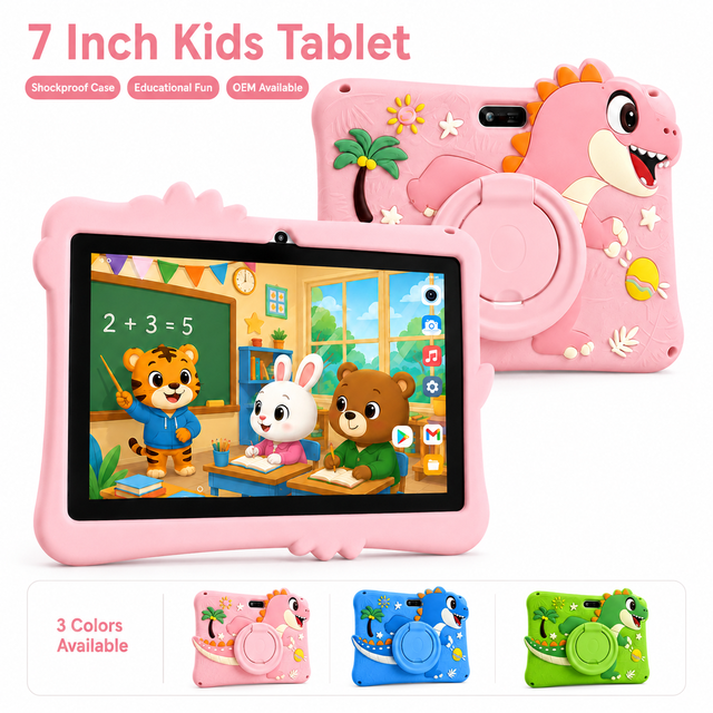 7 Inch Android Kids Tablet 2GB 32GB Educational Tablet with Parental Control Shockproof Case OEM Wholesale