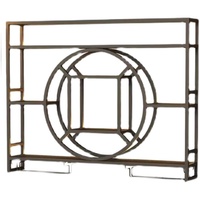 Étagère à vin en fer forgé de luxe, murale et lumineuse, avec des cages de rangement pour comptoir de bar, pour meubles de maison et porte-liquores