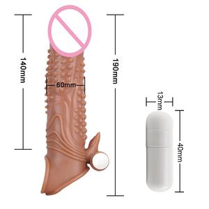 Condón Realista con Textura de Espinas de Dragón para Hombre, Reutilizable, Extensible, Tamaño <span class=keywords><strong>Grande</strong></span>, Funda Vibradora para Pene - Product Image 6