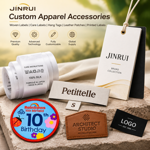 Étiquettes tissées personnalisées en damassé haute densité avec logo de marque et motif marbré, étiquette principale de col pour vêtements, vente en gros - Product Image 5