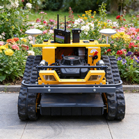 Tondeuse robotisée sur chenilles AWY-550GPS, largeur de coupe 550 mm, essence, moteur 4 temps, télécommande, autopropulsée, moteur 224cc