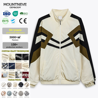 Veste coupe-vent personnalisée pour homme, ensemble de survêtement vintage, style rétro color block, streetwear, imperméable, léger, zippé, manteau de course OEM