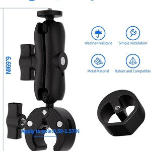 Starlink <b>Mini</b> RV mount & <b>Clamping</b> Kit: Adjustable Aluminum Pole Adapter for Boats and Car Ladders - Product Image 4