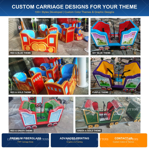 <span class=keywords><strong>Train</strong></span> miniature électrique commercial pour enfants, attraction de parc d'attractions en plein air - Product Image 3