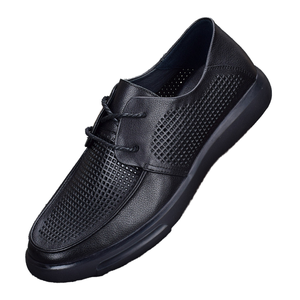Mocassins Décontractés en Microfibre à Carreaux pour Hommes 2025 – Chaussures Respirantes à Lacets avec Embout en Cuir Véritable Souple pour l'Automne - Product Image 2
