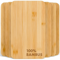 FSC FDA Natuurlijk Bamboe Ontbijtbord Set 22x14x1cm Mini Houten Brood Fruit Serveer Snijdplank Keuken Gadget