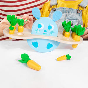 <span class=keywords><strong>Jeu</strong></span> de radis à tirer en bois et ensemble de jouets d'équilibre de lapin éducation précoce dessin animé drôle ensemble de jouets d'apprentissage cadeau pour les tout-petits - Product Image 6