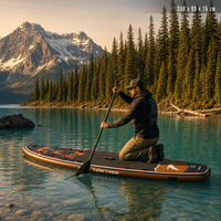 Planche de SUP stable et large, durable, capacité de charge de 400 kg, idéale pour les activités nautiques familiales en plein air et les divertissements de vacances