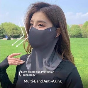 <span class=keywords><strong>Masque</strong></span> de protection solaire intégrale pour femme, anti-UV, respirant, séchage rapide, en soie glacée et polyester, idéal pour la conduite et le cyclisme en été - Product Image 4