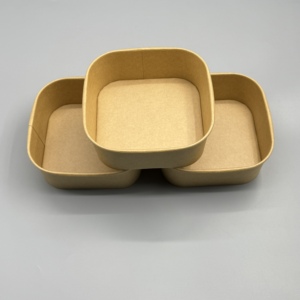 Bol en papier kraft jetable de fabrication chinoise, plusieurs tailles, logo personnalisé, pour salades, nouilles, plats à emporter, services de restauration - Product Image 6