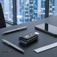 Adaptateur Type-C 3.0 OTG, convertisseur de téléphone vers clé USB, en alliage de zinc, connexion Type-C, câble de données compatible pour ordinateur