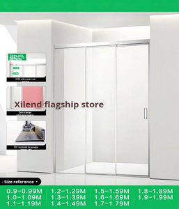 Paroi <span class=keywords><strong>de</strong></span> <span class=keywords><strong>douche</strong></span> tout-en-un personnalisable - <span class=keywords><strong>Porte</strong></span> coulissante en verre intelligent avec <span class=keywords><strong>quincaillerie</strong></span> <span class=keywords><strong>de</strong></span> sécurité pour la rénovation <span class=keywords><strong>de</strong></span> salle <span class=keywords><strong>de</strong></span> bain - Product Image 3