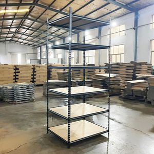 יצרן סין 6 שורות מחסן מדף אור חובה bolted זווית מודפסת מדף יחידת מתכת אחסון מדפים וצריפים - Product Image 3