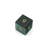 Ensemble de dés en pierre œil de chat verte, sculptés à la main, pierres précieuses naturelles, dés polyédriques pour les jeux de rôle de table D&D