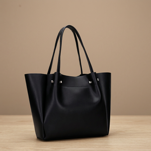 Pochette en cuir véritable léger et écologique BS International avec fermeture éclair, étanche, antivol, sac à main décontracté et tendance - Product Image 4