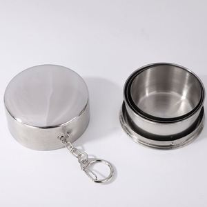 Tasse de camping portable personnalisée en acier inoxydable, gobelet pliable extensible pour l'eau, idéal pour les voyages ou la randonnée - Product Image 2