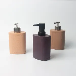 Bathroom Accessories Custom Leather Surface Cement Lotion Bottle Liquid Soap Dispenser Commercial Liquid Hand Soap Dispenser