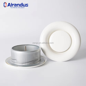 Válvula de Escape de Aire Metálica <span class=keywords><strong>ZENGO</strong></span> EV, Difusor de Techo Redondo de Acero, Rejilla de Ventilación, Sistema HVAC con Collar de Montaje - Product Image 4