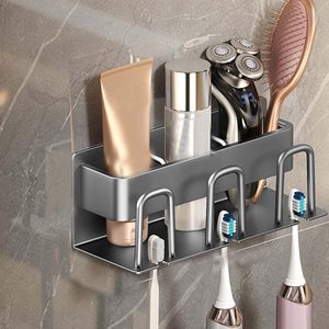 Juego de Dispensador de Pasta de Dientes Cuadrado de Cuatro Piezas, Antibacterial, Antipolvo, Ecológico, Duradero, de Lujo, de Acero Inoxidable para Baño - Product Image 1