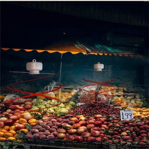 Ventilador de Techo Portátil Directo de Fábrica, Aplicación Interior y Exterior, Ventilador Repelente de Insectos para Puestos de Comida - Product Image 5