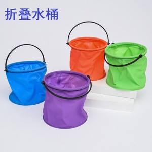 <b>Folding</b> <b>Bucket</b> Plastic Round 13x14Cm Multifunction For Art Supplies And Outdoor Use - Product Image 5