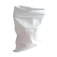 Sac tissé en PP blanc prêt à l'emploi, 50 kg, pour l'emballage de farine de maïs et de haricots, agriculture, recyclable, 60*100cm