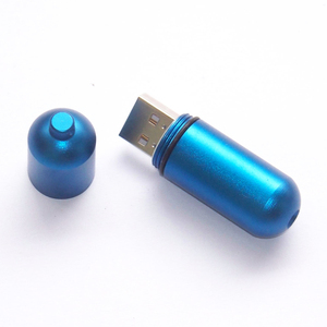 Số lượng lớn giá rẻ nhà máy trực tiếp thép không gỉ kim loại USB Flash Drive Pill Shape với OEM Logo 8GB - Product Image 2