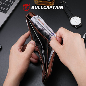BULLCAPTAIN Slim <b>Wallet</b> for Men <b>RFID</b> <b>Blocking</b> Money Clip, Minimalist Front Pocket Credit Card Holder Genuine Leather <b>Wallet</b> - Product Image 5