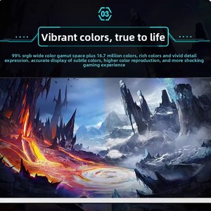 Moniteur de jeu incurvé de 34 pouces, 165 Hz, 1 ms, WQHD, 21:9, écran ultra-large IPS sans cadre, éclairage RVB, écran de bureau pour joueurs PC - Product Image 3