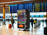 Distributeur automatique de boissons et de collations Afen à prix de gros, distributeur de sodas à monnayeur, version UE, en vente