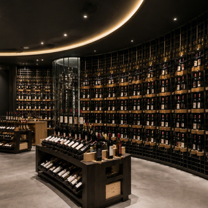Mobiliario de Lujo Personalizado para Tiendas de Vino, Diseño Interior de Bodega, Solución Moderna para Vinaterías, Exhibición Premium de Vinos - Product Image 1